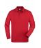 Unisex Polo Piqué Long-Sleeved Red 7200