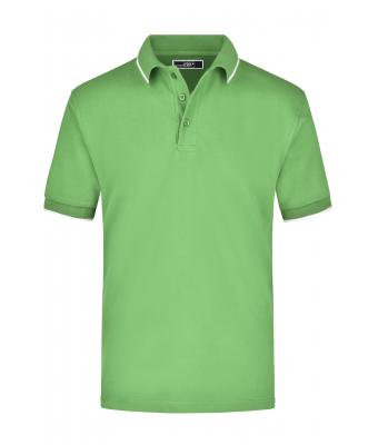 Herren Polo Tipping Lime-green/white 7207