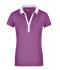 Donna Ladies' Elastic Polo Short-Sleeved Purple/white 7317