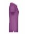 Damen Ladies' Elastic Polo Short-Sleeved Purple/white 7317