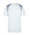 Homme T-shirt homme respirant manches courtes Blanc/argent 7467