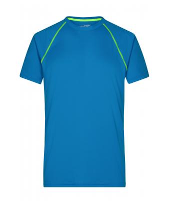 Herren Men's Sports T-Shirt Bright-blue/bright-yellow 8465