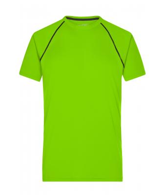 Herren Men's Sports T-Shirt Bright-green/black 8465