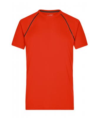 Men Men's Sports T-Shirt Bright-orange/black 8465