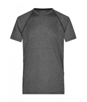 Herren Men's Sports T-Shirt Black-melange/black 8465