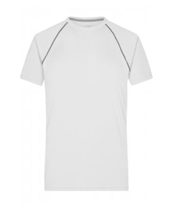 Herren Men's Sports T-Shirt White/silver 8465