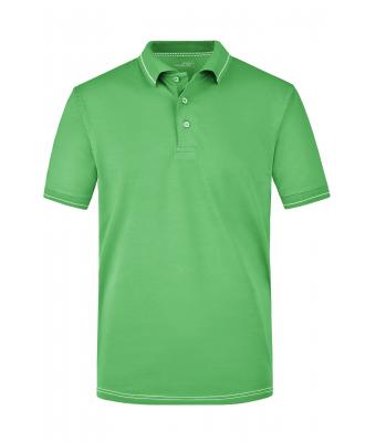 Herren Men's Elastic Polo Lime-green/white 7995