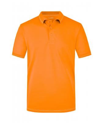 Herren Men's Elastic Polo Orange/white 7995