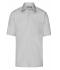 Herren Men's Business Shirt Short-Sleeved Light-grey 7531