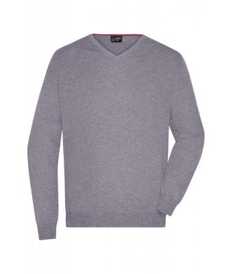 Uomo Men's V-Neck Pullover Grey-heather 8060