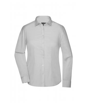 Damen Ladies' Shirt Longsleeve Oxford Silver 8567