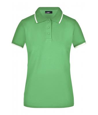 Donna Ladies' Polo Tipping Lime-green/white 7564