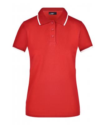 Donna Ladies' Polo Tipping Red/white 7564