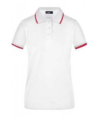 Donna Ladies' Polo Tipping White/red 7564