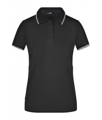 Donna Ladies' Polo Tipping Black/silver 7564