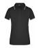 Donna Ladies' Polo Tipping Black/silver 7564