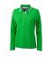 Damen Ladies' Polo Long-Sleeved Green/off-white 8086