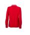 Damen Ladies' Polo Long-Sleeved Red/off-white 8086