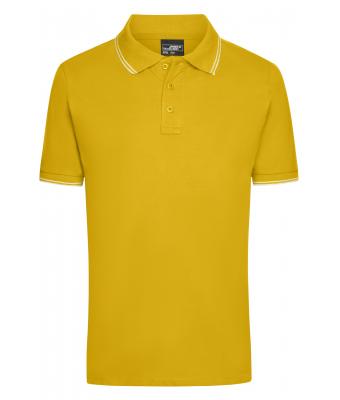 Herren Men's Polo Sun-yellow/white 8208