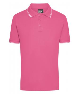 Herren Men's Polo Pink/white 8208